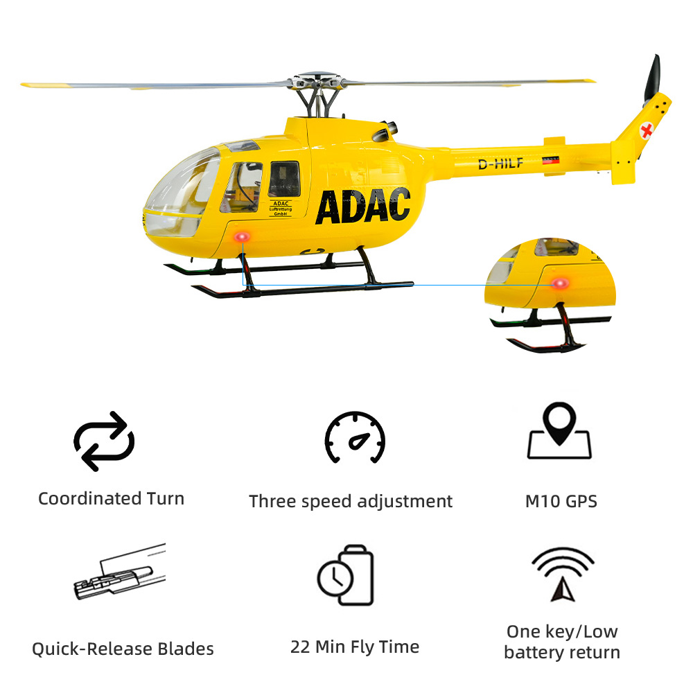 Outdoor Lighting Electrical Box - Helikopter Skala FLY WING BO105 dengan