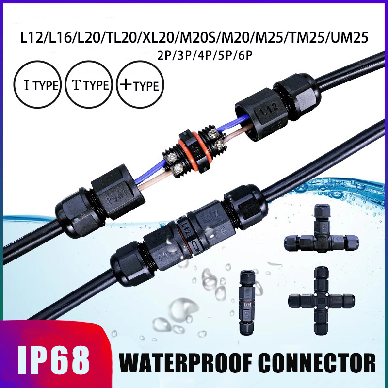 Outdoor Lighting Electrical Box - IP68 Konektor Tahan Air Kabel Lampu