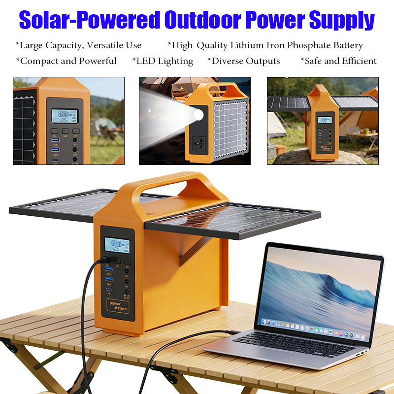 Outdoor Lighting Solar Panel - Stasiun Tenaga Surya Portabel 150W dengan