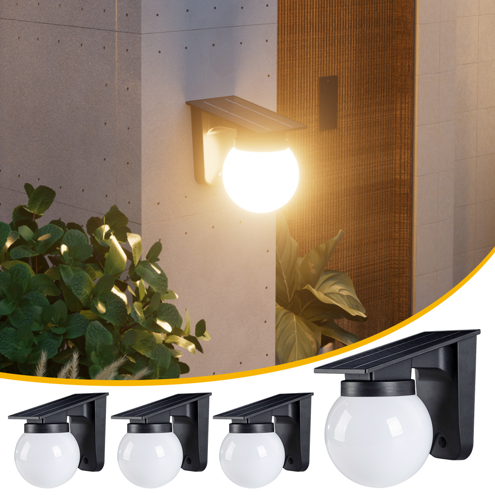 Outdoor Lighting With Outlet - Lampu Dinding Bola Surya Luar Ruangan