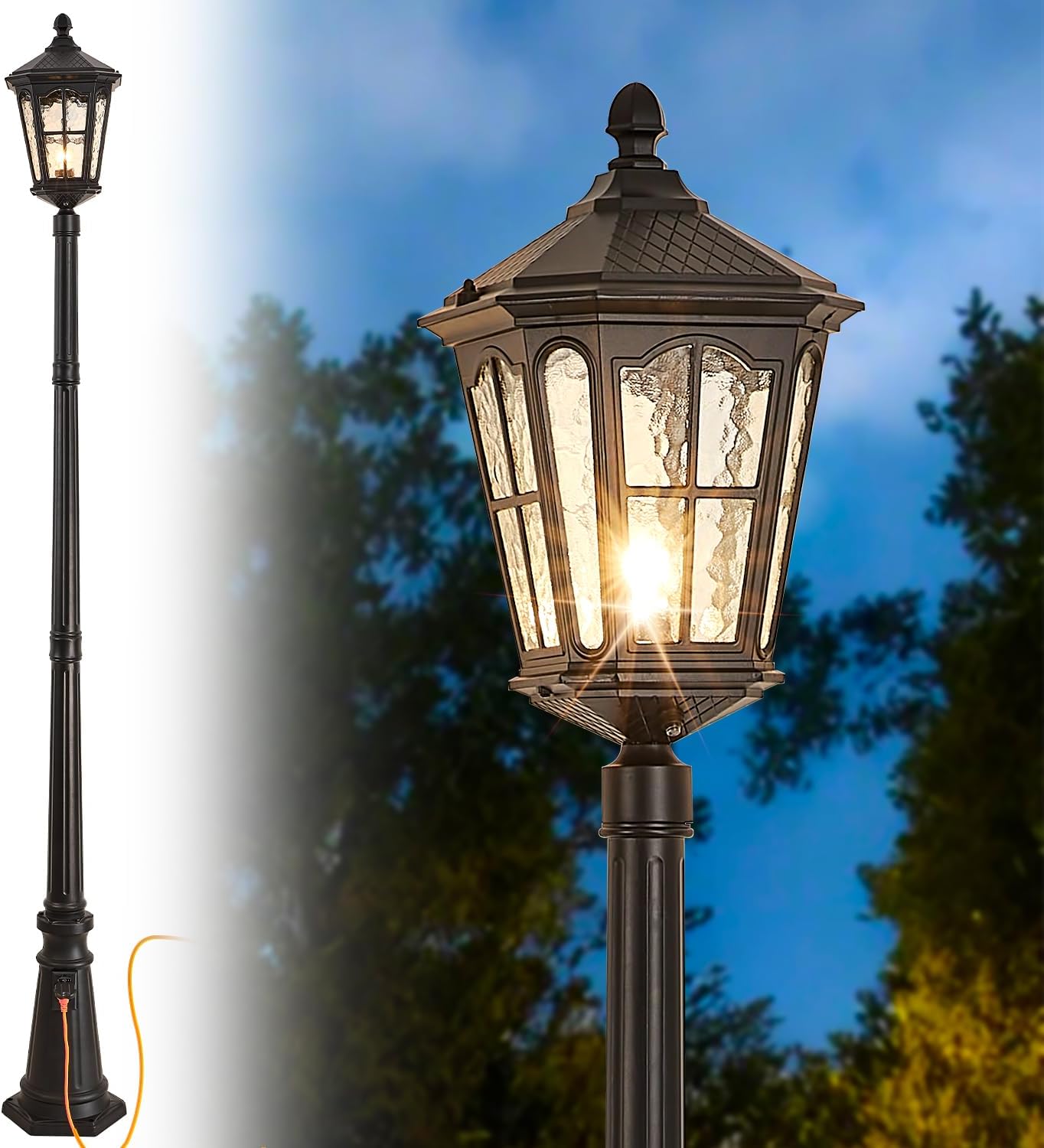 Outdoor Lighting No Outlet - Lampu tiang luar ruangan tahan air