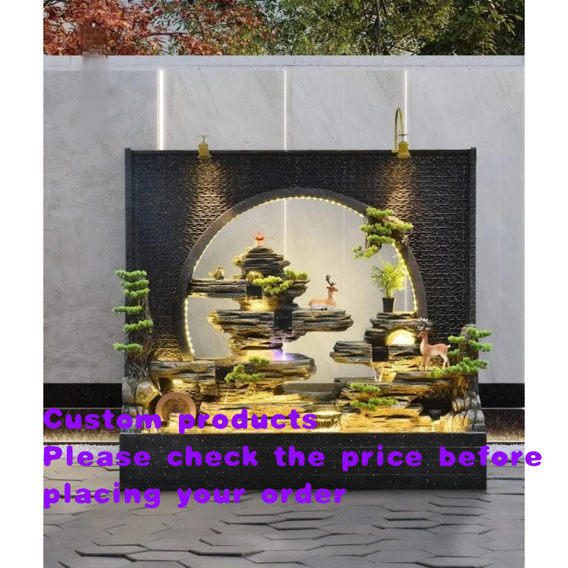 Outdoor Zen Lighting - custom.7FT Panel Tirai Air Mancur Luar