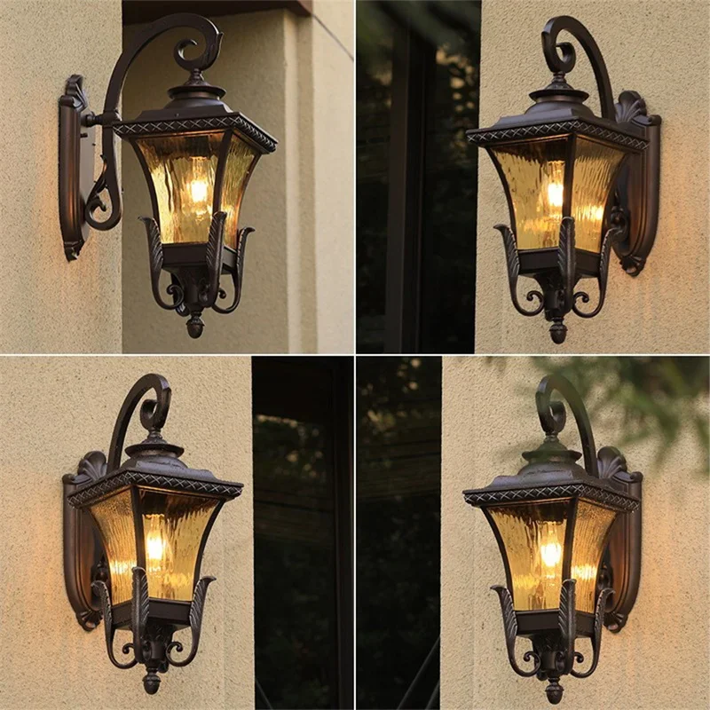 Outdoor Lighting With Outlet - Lampu Dinding Luar Ruangan Gaya Eropa