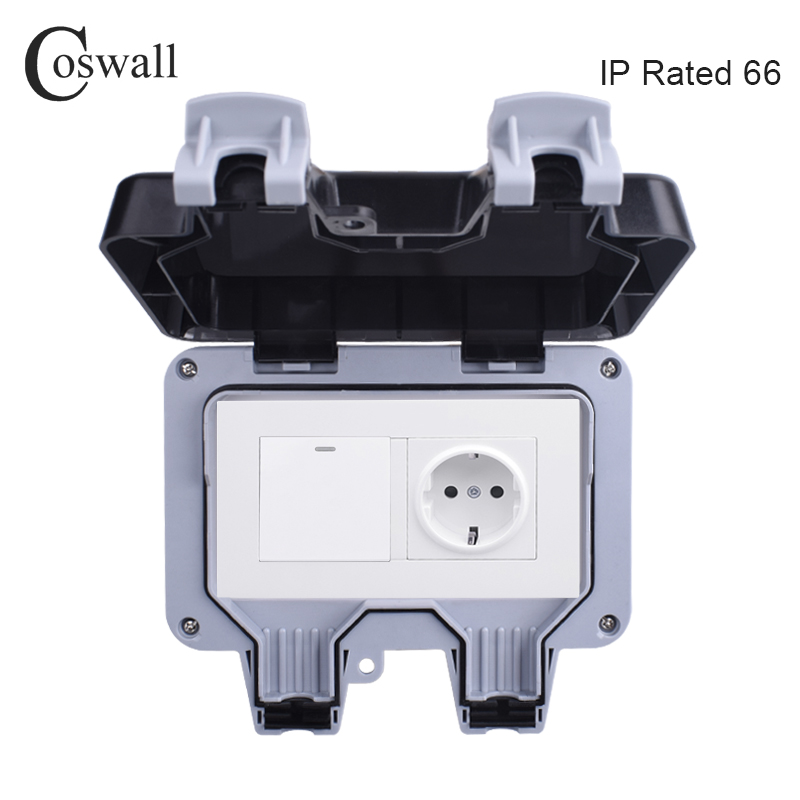 Coswall Soket Daya Dinding Lua - Outdoor Lighting No Outlet ulasan dan harga