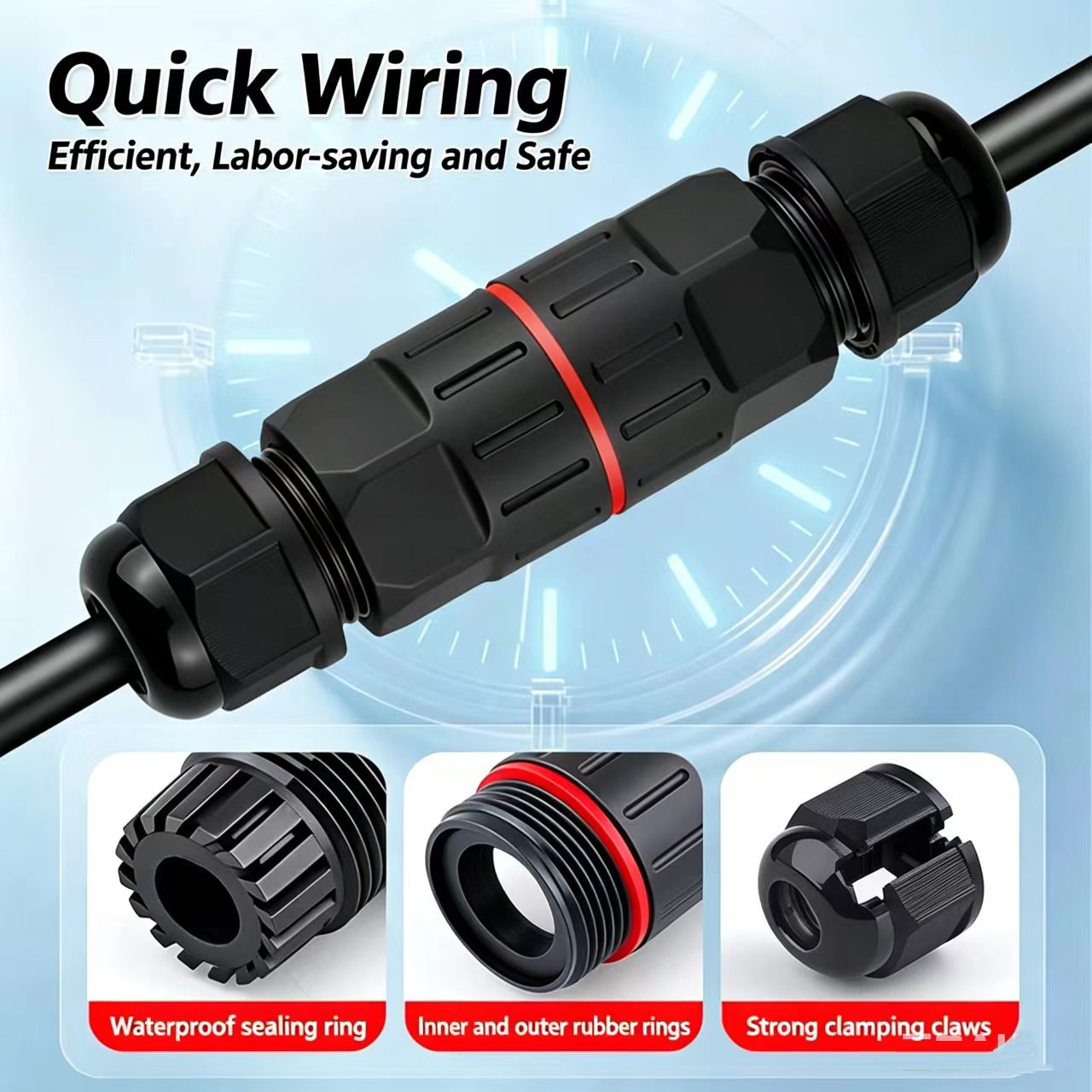 1 Buah Konektor Kabel 2 Pin 3  - Outdoor Lighting Electrical Box ulasan dan harga