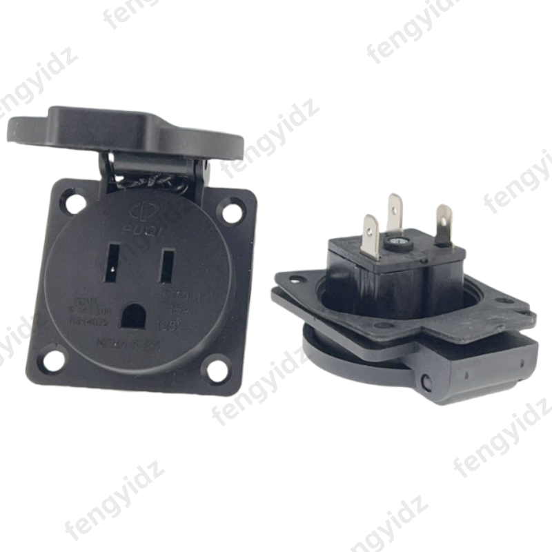 Hitam 125V 15A 20A IP44 CE Ame - Outdoor Lighting No Outlet ulasan dan harga