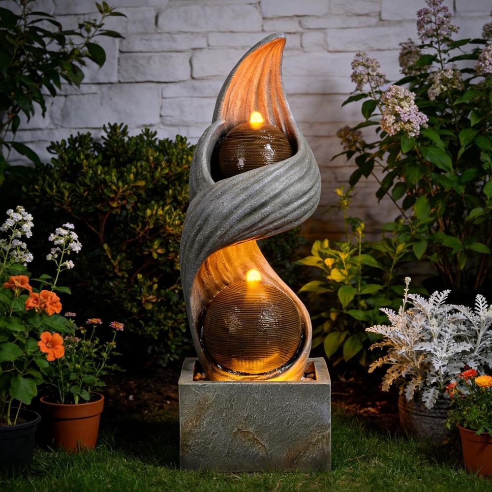 Air mancur air spiral besar 42 - Outdoor Zen Lighting ulasan dan harga