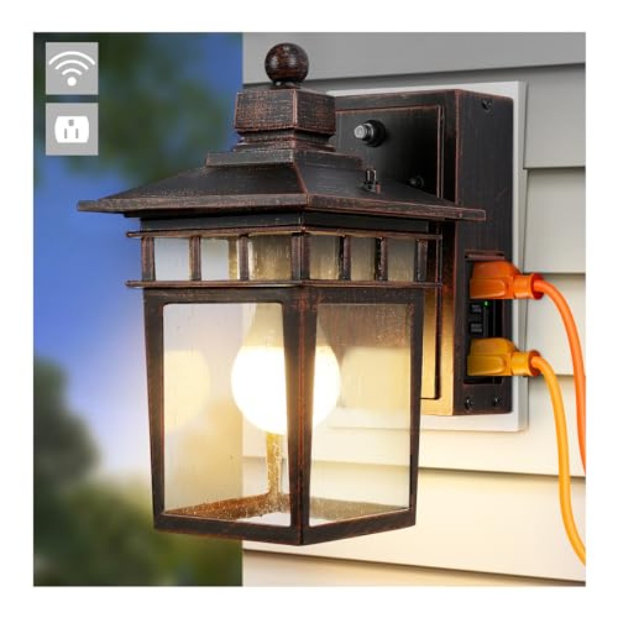Lampu Luar Ruangan dengan Stop - Outdoor Lighting With Outlet ulasan dan harga