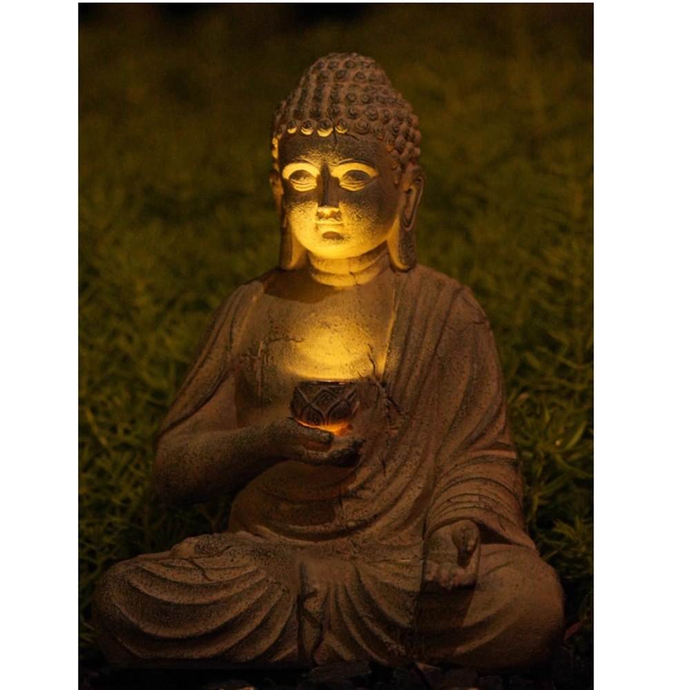 Patung surya Buddha Resin deko - Outdoor Zen Lighting ulasan dan harga