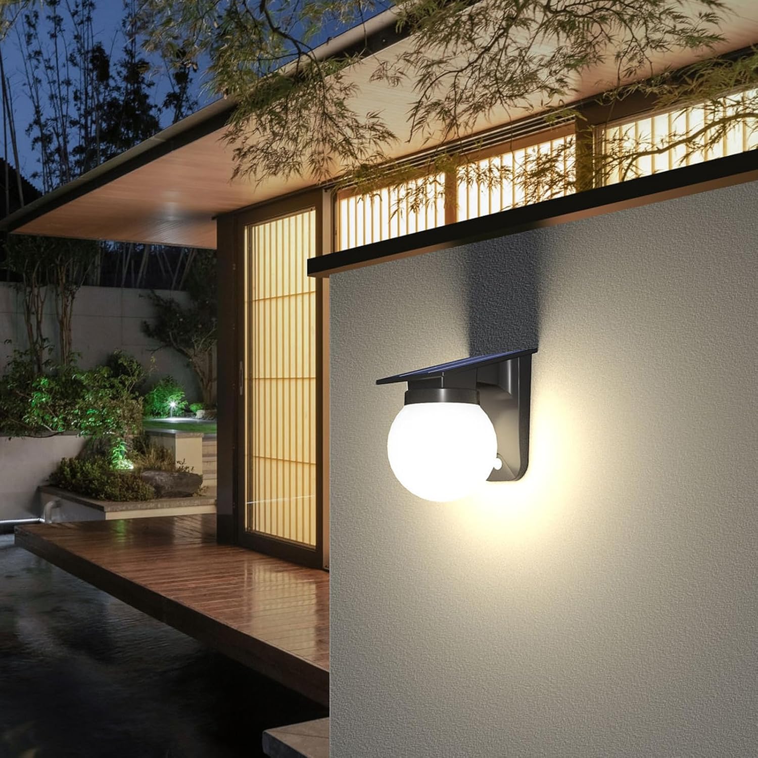 Lampu Dinding Bola Surya Luar  - Outdoor Lighting With Outlet ulasan dan harga
