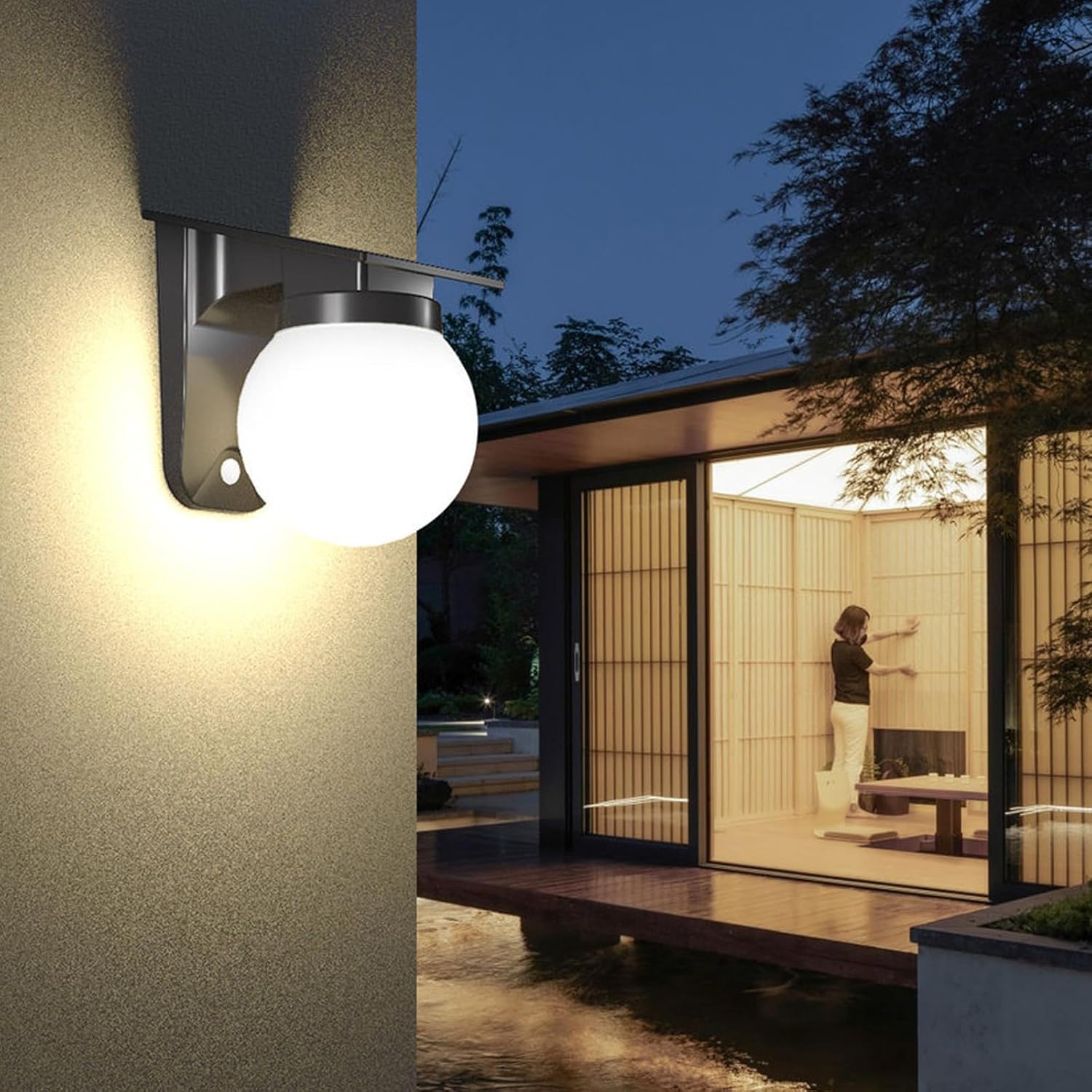 Lampu Dinding Bola Surya Luar  - Outdoor Lighting With Outlet ulasan dan harga