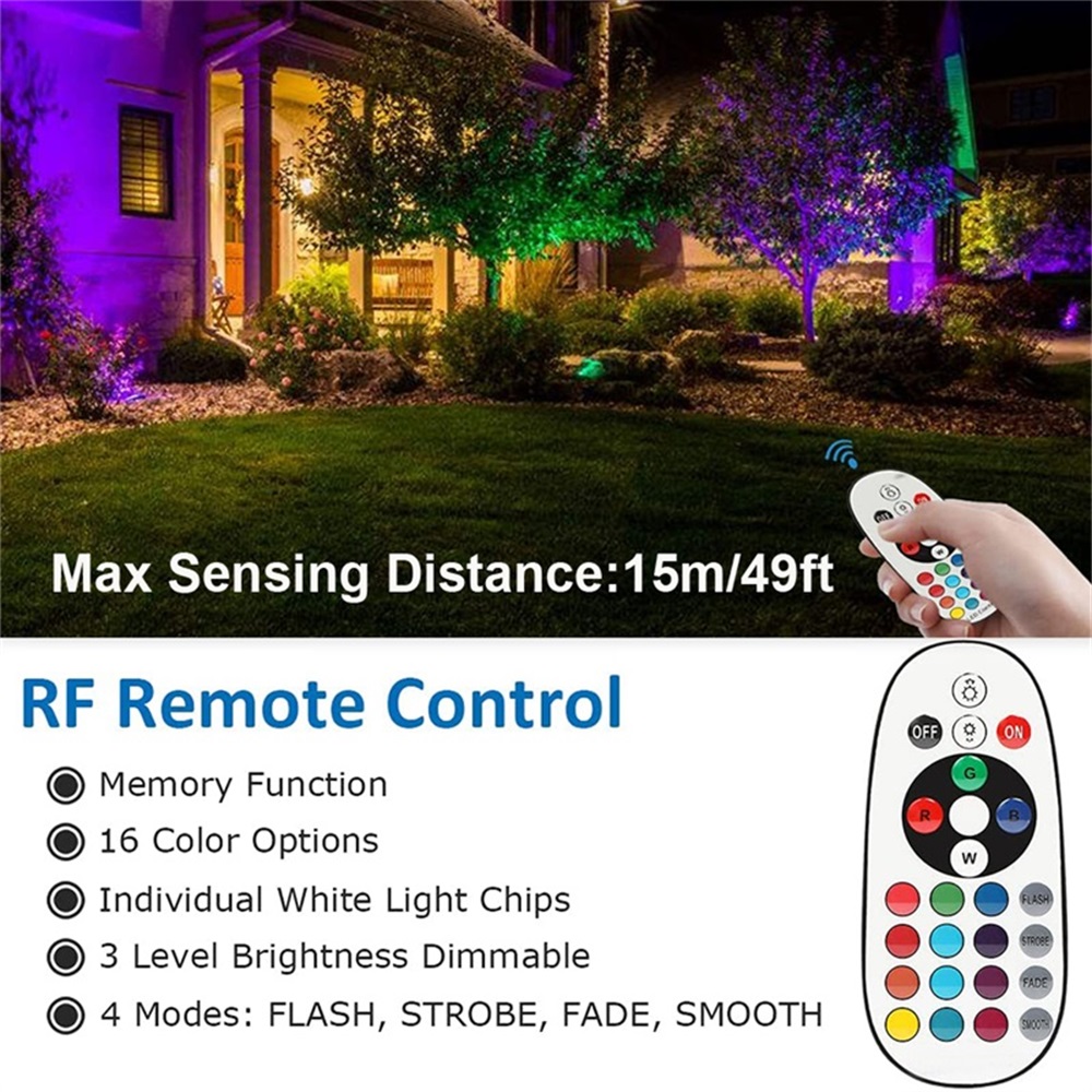 Lampu Lanskap RGBW 10W dengan  - Outdoor Lighting Spotlight ulasan dan harga