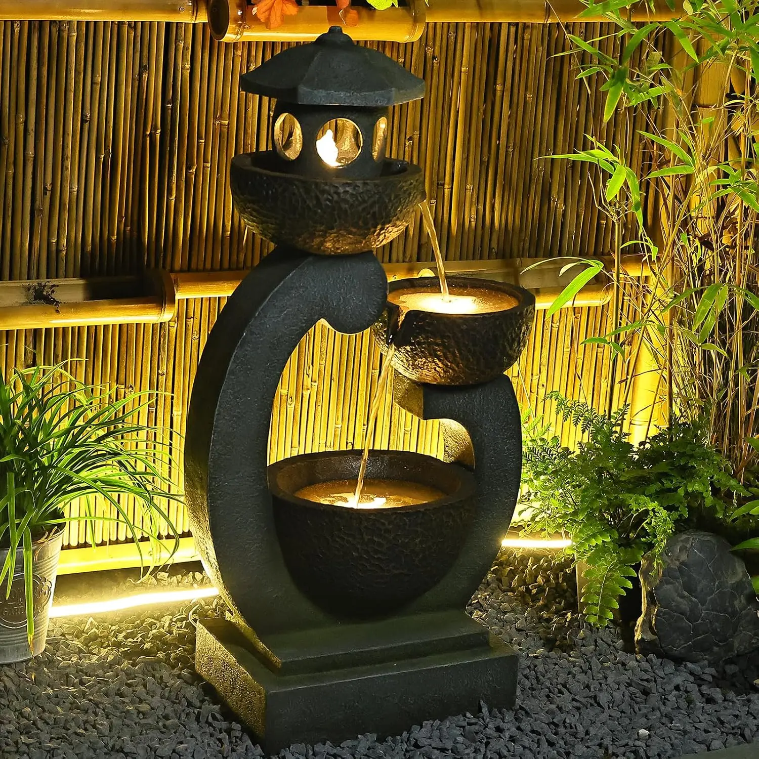 Air Mancur Luar Ruangan dengan - Outdoor Zen Lighting ulasan dan harga