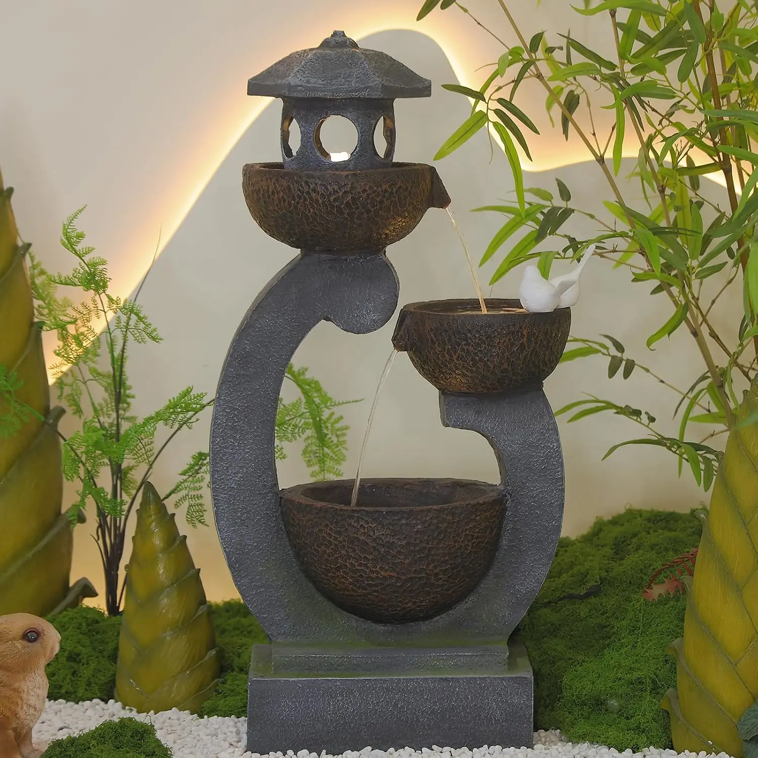 Air Mancur Luar Ruangan dengan - Outdoor Zen Lighting ulasan dan harga