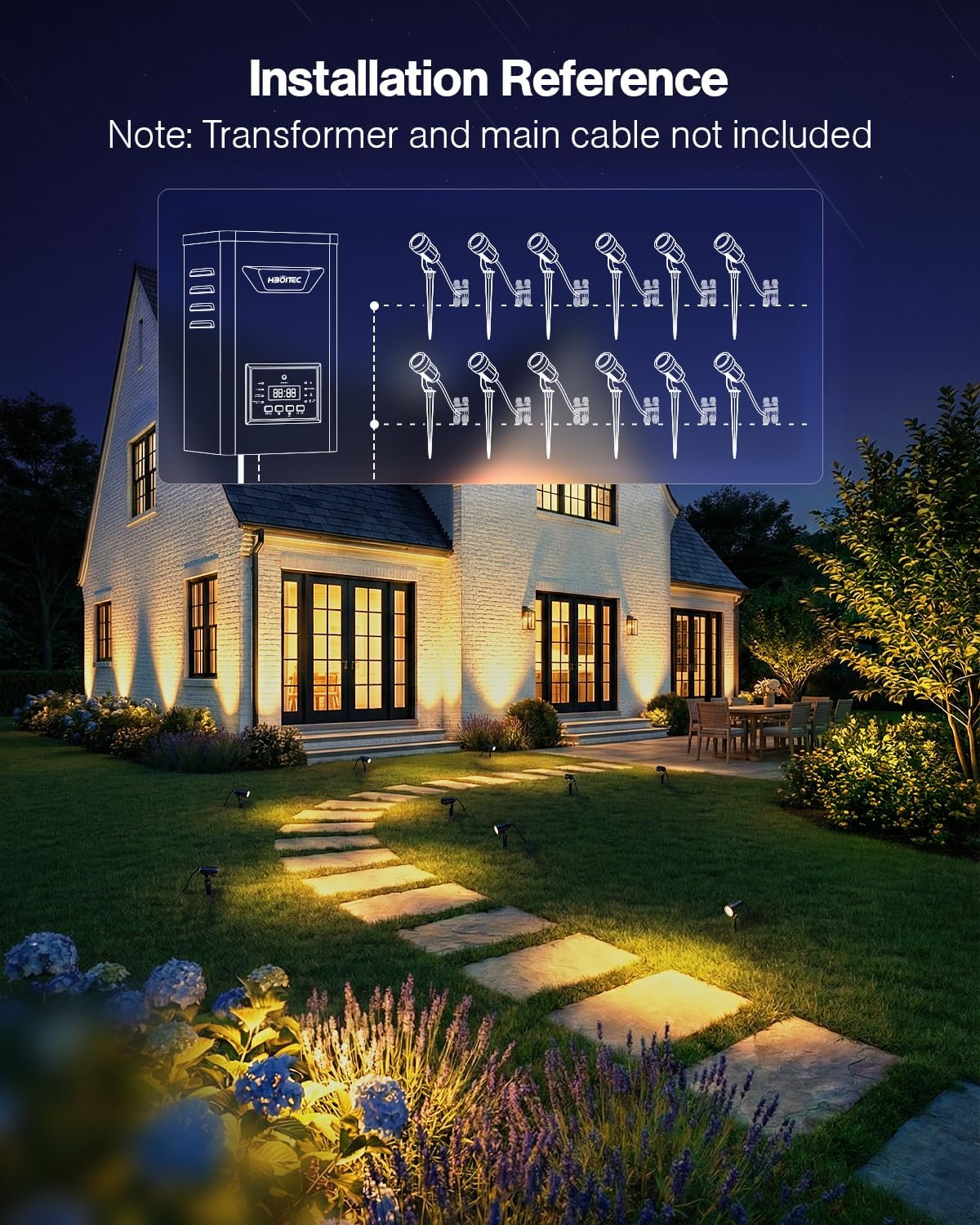 Dua Belas Paket Lampu Lanskap  - Outdoor Lighting Spotlight ulasan dan harga
